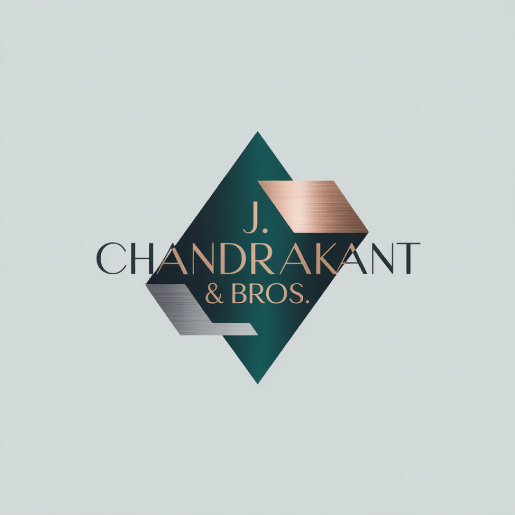 The logo of J Chandrakant & Bros, a traditional jewelry company renowned for its timeless design and trustworthiness in gold, diamond, and silver craftsmanship.